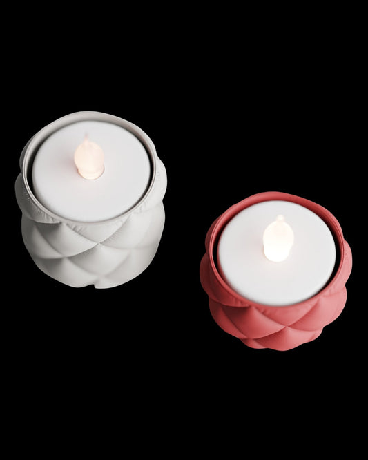 מעמד לנרות לד - ריפוד זוהר - פרפקט תלת - מימד