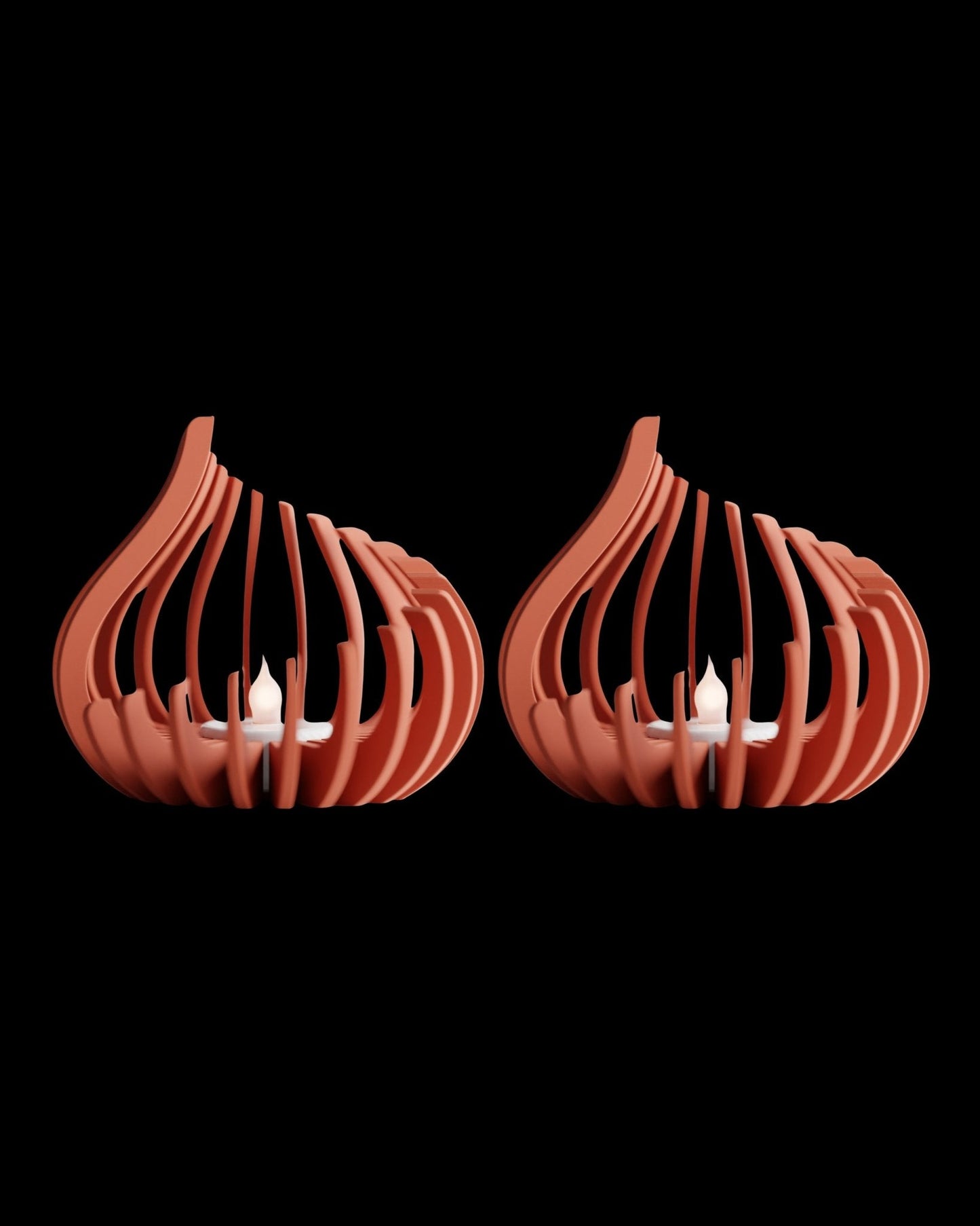 מעמד לנרות לד - אור הלהבה - פרפקט תלת - מימד