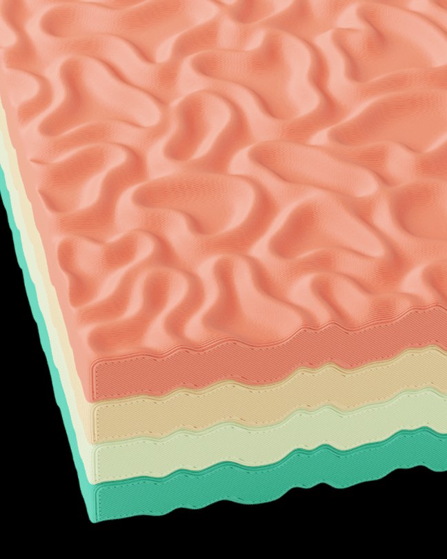 סט 4 תחתיות לכוסות - מרקם קסום - פרפקט תלת - מימד