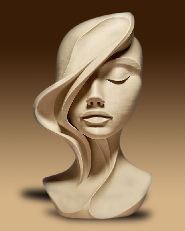 פסל - פני השלווה - פרפקט תלת - מימד