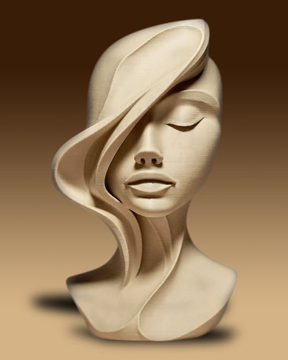 פסל - פני השלווה - פרפקט תלת - מימד