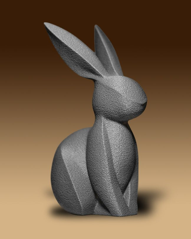 פסל - ארנבון שלו - פרפקט תלת - מימד