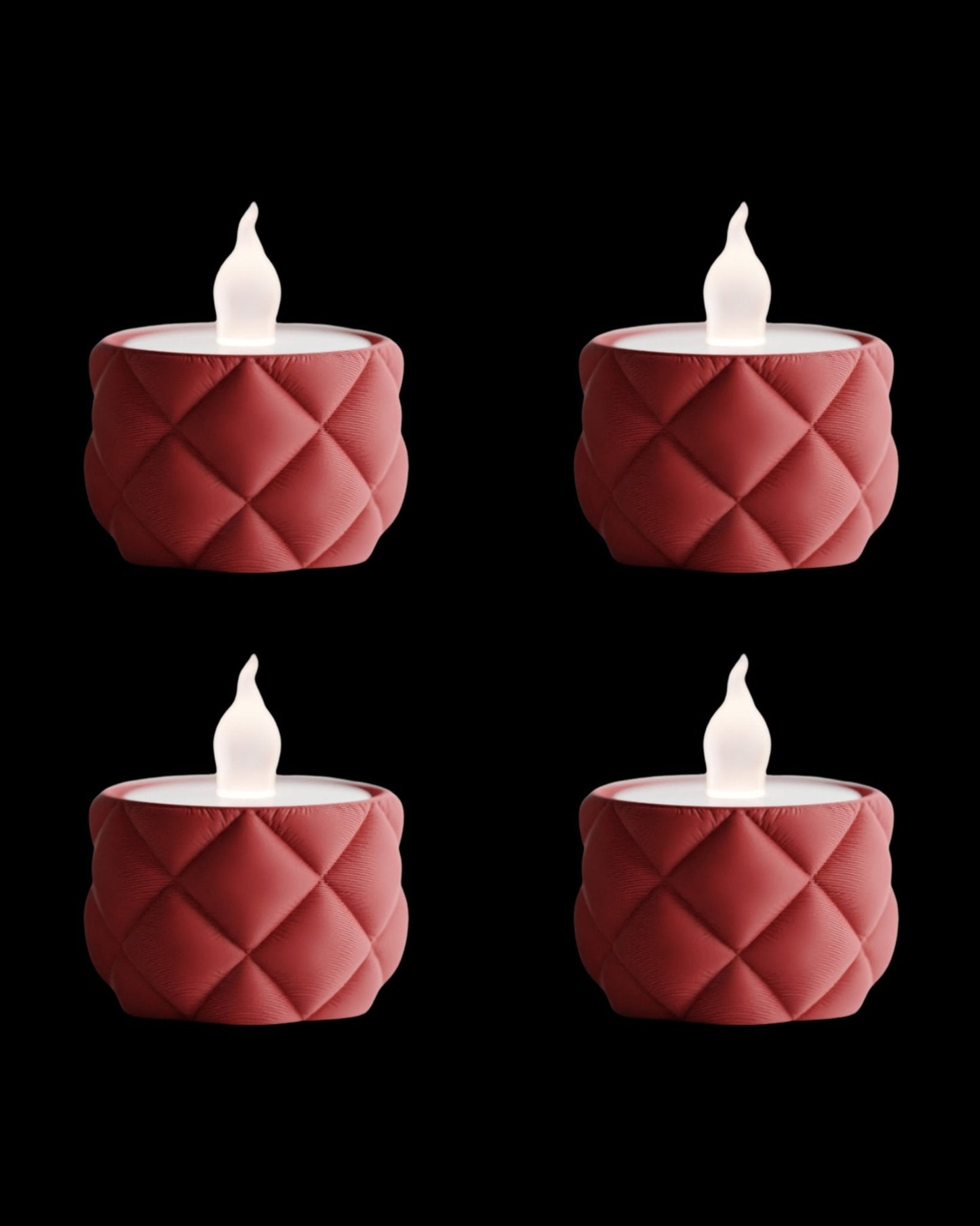 מעמד לנרות לד - ריפוד זוהר - פרפקט תלת - מימד