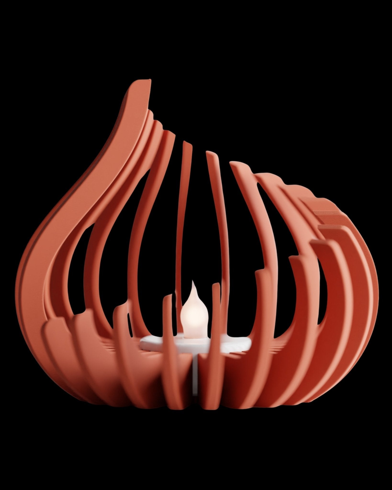 מעמד לנרות לד - אור הלהבה - פרפקט תלת - מימד