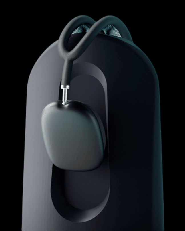 מעמד אוזניות - קימור אלגנטי - פרפקט תלת - מימד