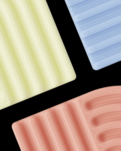 סט 3 תחתיות לכוסות - שבילי צבע - פרפקט תלת - מימד