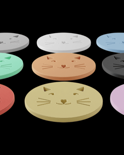 סט 4 תחתיות לכוסות - חתולי חיוך - פרפקט תלת - מימד