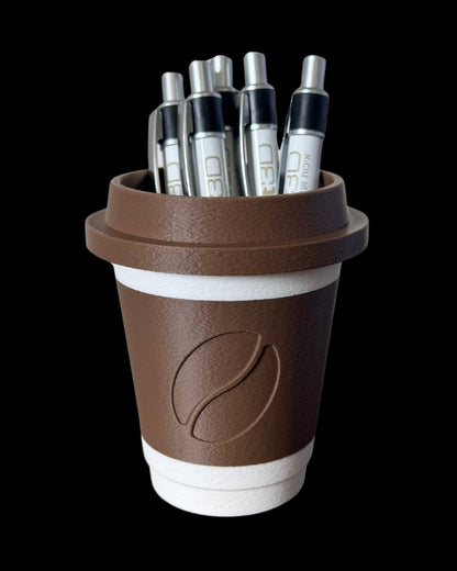 מחזיק עטים - הפסקת קפה - פרפקט תלת - מימד