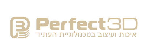 לוגו מלבני של פרפקט תלת-מימד על רקע שקוף