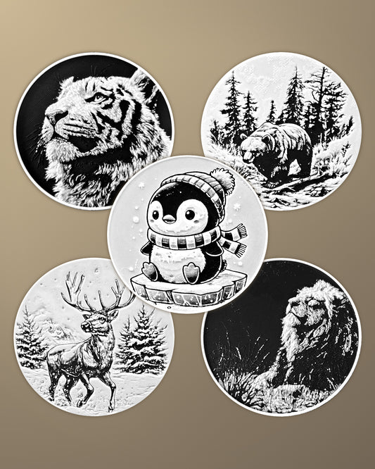 תחתיות לכוסות - חיות - פרפקט תלת - מימד