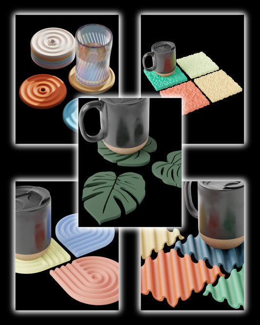 תחתיות לכוסות - מודרניות - פרפקט תלת - מימד